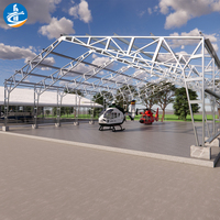 Hangar modulaire préfabriqué à structure en acier Hangar de garage pour petit avion industriel à montage facile