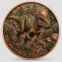 Pièce de monnaie en cuivre pur 999 de 5 oz, série dinosaures en relief, divers styles et couleurs, haute définition UV 3D, édition de collection