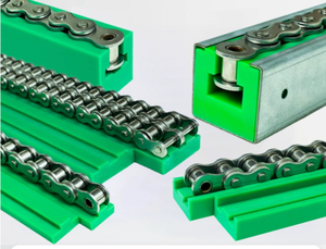 08b-2 #40 tùy chỉnh CNC gia công t Loại ổ đĩa chuỗi hướng dẫn đường sắt mặc kháng UHMW-PE HDPE nhựa băng tải con lăn chuỗi hướng dẫn - Product Image 2