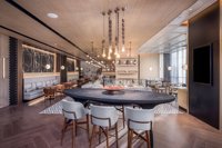 Ensemble de meubles pour hôtel et restaurant - Ensemble de table et de canapé d'extérieur en teck résistant aux intempéries
