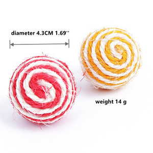 Pallina in Sisal per Gatti Resistente alle Artigliate Piccole, Giocattolo per Gatti, Giocattoli in Corda per Animali Domestici, Giocattolo da Masticare per Gatti - Prezzo all'Ingrosso di Fabbrica - Product Image 6