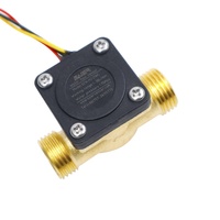 Dent G ou NPT laiton Hall capteur de débit d'eau 1/2 ",1/4",3/4 ",1",1.5 "capteur de débit de liquide débitmètre DC 3-24v capteur de débit d'eau