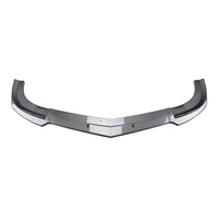 Lèvre de pare-chocs avant en fibre de carbone noire en PP, spoiler avant pour Mercedes Benz Classe C W204 Facelift C63 AMG 2011-2014