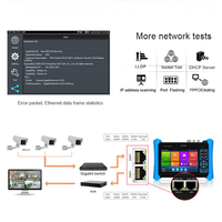 CCDCAM ET-6800 Probador de CCTV con Pantalla Táctil IPS de 5.4 Pulgadas, Monitor Pro 8MP 1080P AHD CVI TVI SDI CVBS, Prueba de Cámara IP 8K H.265, Doble LAN