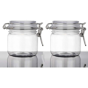 Customize <b>Small</b> Glass Air-Tight Leak-Proof Vacuum Seal Dishwasher-Safe Food Coffee Lock Storage <b>Container</b> Jar Flip Top Clamp Lid - Product Image 3