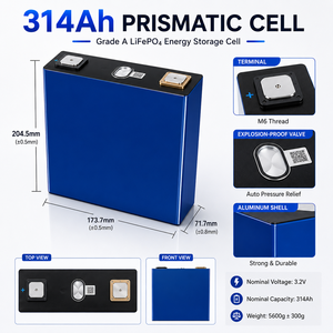 Celda de Batería LiFePO4 de 314 Ah y 3.2 V, Grado GUOKE A, MB31 Prismática, para Almacenamiento de Energía Solar, Más de 10000 Ciclos - Product Image 2