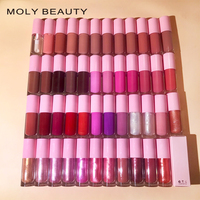 Gloss de labios de etiqueta privada, brillante, transparente, colores rosa, rojo, marrón, negro, base de labios a granel, venta al por mayor