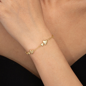 Heart-Shaped <b>Bracelet</b> 18K Gold Plated Fashion Charm Jewelry for Women - Product Image 1