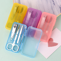 Ensemble de manucure professionnel en acier inoxydable 4 pièces, mini kit de coupe-ongles portable pour voyage, outil de pédicure pour cadeau et promotion