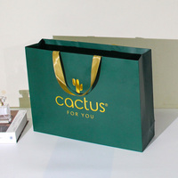 Luxus griff Euro Tote Papiertüte Kunden spezifisch bedruckte Boutique-Einkaufs verpackung für Schuhe Kleidung & Geschenke Versand mit Logo