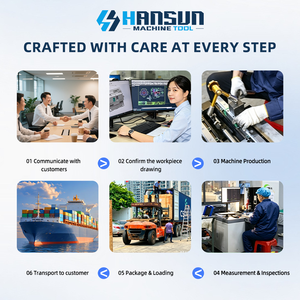 เครื่องกลึงซีเอ็นซีแบบหัวจับหมุน Hansun พร้อมหัวจับท้ายแบบตั้งโปรแกรมได้ - Product Image 2