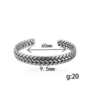 Tibetan <b>Silver</b> Wheat Ear Open <b>Cuff</b> <b>Bracelet</b> For Men And Women Fashion Jewelry Stainless Steel <b>Bracelet</b> 713 - Product Image 5