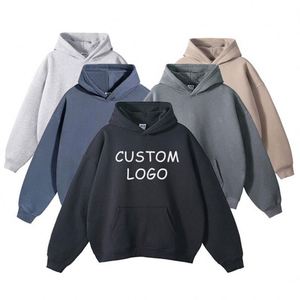 Sudadera con Capucha Unisex de Algodón 100% con Forro Polar Grueso, Bordada y Personalizable, Color Marrón, para Invierno, Venta al por Mayor - Product Image 1