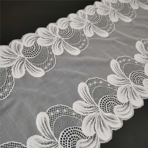 Custom Elegant 18.5 cm Tulle Lace Trim Nylon Spandex Stretch Elastic Mesh Fabric Flower Decoration Wedding <strong>Dresses</strong> <strong>Underwear</strong> - Product Image 4