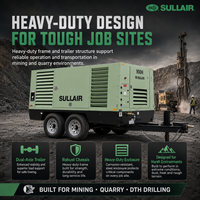 Compresseur d'air à vis portable à deux étages Sullair 900H 25,5 m³/min avec moteur Cummins pour le forage minier en haute altitude