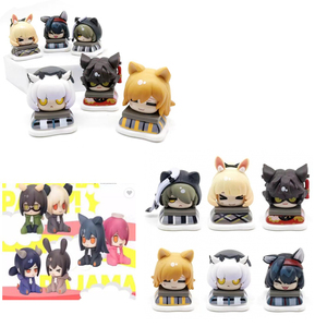 Figuras <span class=keywords><strong>De</strong></span> YMJ 4.5CM 6 PCS/SET Arknights <span class=keywords><strong>Maillot</strong></span> <span class=keywords><strong>De</strong></span> <span class=keywords><strong>Bain</strong></span> Sommeil Chaud Hiver PVC Jouet Q Ver Figure Anime Figurines - Product Image 1