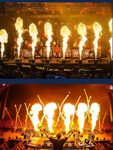 Machine à flammes de scène Fireflame, lance-flammes métallique écologique, têtes multi-éclairs 3M-10M, jet de flamme, contrôle DMX512, décorations pour spectacles et fêtes - Product Image 3