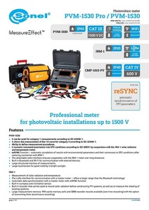 Sonel PVM-1530 Pro เครื่องทดสอบพลังงานแสงอาทิตย์1500V 40A PV Tester การติดตั้งพลังงานแสงอาทิตย์ที่ใช้ - Product Image 3