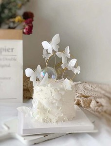 Adornos para Tartas, mariposas de papel comestibles para el regreso a la escuela, fiesta de cumpleaños, inserto de pastel para el Día de San Valentín, Día DE LA Madre - Product Image 2