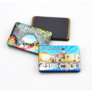 Usine en gros OEM <span class=keywords><strong>New</strong></span> <span class=keywords><strong>York</strong></span> Australie Souvenir touristique brillant feuille flocon résine Art réfrigérateur aimant époxy feuille aimants en bois - Product Image 2