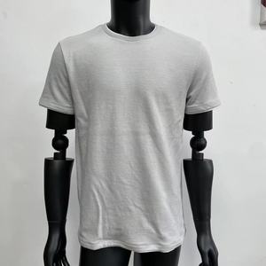 Camiseta de Algodón de Alta Calidad Personalizada, Color Puro, Cuello Redondo, Gruesa y Resistente, para Hombre - Product Image 3