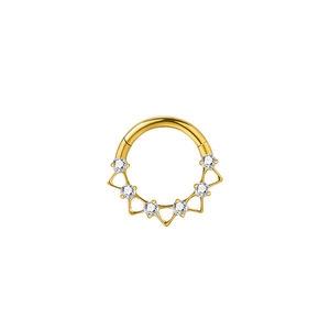 Vente en gros de bijoux de piercing corporel pour femmes, <span class=keywords><strong>anneau</strong></span> de nez à clic en acier chirurgical ASTM F136 G23, pavé de CZ blanc, cartilage de l'<span class=keywords><strong>oreille</strong></span>, tragus, hélix, <span class=keywords><strong>lobe</strong></span> - Product Image 5