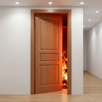 Porte en bois ignifugée longue durée, vente en gros d'usine. Excellent pour les projets hôteliers et les chantiers de construction résidentielle.