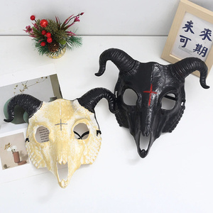 Masque de squelette en os de mouton 3D pour hommes et femmes, accessoires de simulation pour fête de carnaval de cosplay d'Halloween - Product Image 3