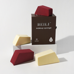 Esponja de Maquillaje Profesional en Forma de Trapezoide, Esponja de Maquillaje Suave, Sin Látex, Lavable, de Doble Uso, para Base de Maquillaje en Seco y Húmedo - Product Image 3