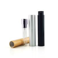 Flacon de parfum de voyage portable de luxe 8 ml 5 ml Vente de flacon de parfum en aluminium avec bouchon doré Flacon de parfum rechargeable Flacon de parfum rechargeable 10 ml