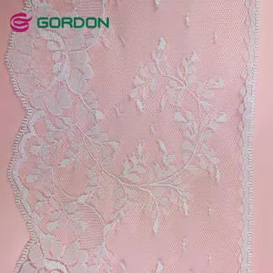 Stretch Lace Manufacturers and Suppliers Stretch Lace,china Underwear High Quality Lace Fabric with Beads and Pearl White Flower