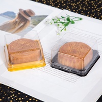 MorSun – boîte à Cupcake à fond en plastique doré, support noir, boîte à muffins, boulangerie, magasin de gâteaux, vente, utilisation boîte à fond plat, 100g