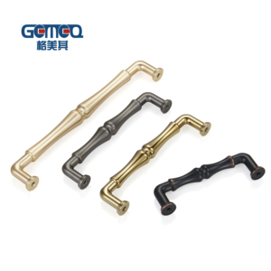 经典风格厨房拉手橱柜定制彩色标志锌合金金色门把手 - Product Image 1