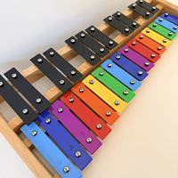 27 Keys Glockenspiel Xylophone Full Size 27 Note Colorful Wood Keys Educational for Adults & Kids
