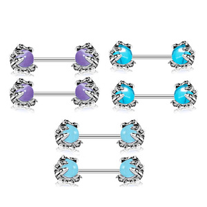 Fashion Stainless Steel Body Jewelry Set Dragon Claw <strong>Nose</strong> Rings Natural Stone Belly Rings Lip Rings &amp; Ear <strong>Studs</strong> for Wedding - Product Image 4