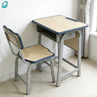 Ensemble de bureau et de chaise pour élèves du lycée JC, mobilier scolaire de classe, bureau d'étude fixe pour enfants avec plateau en contreplaqué multicouche