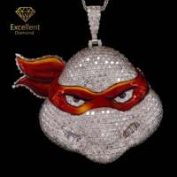 Collana da Uomo Hip Hop Personalizzata in Argento Sterling 925 con Moissanite, Completamente Tempestata di Diamanti, Ideale per Spettacoli di Rap, Feste e Regali - Offerta Speciale