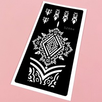 2025 pochoir de tatouage temporaire au henné pour dessin de fleurs faisant du pochoir de tatouage au henné pochoirs au henné à la main autocollant non toxique