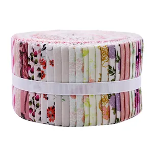 Wholesale Quilting Cotton Jelly Roll Fabric Blushing Bouquet Collection 40Pcs Jelly Rolls For Quilting Fabric