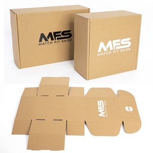 Recycled Kraft Paper Folding Mailer Boxes For <b>Clothes</b> Corrugated Custom Printed Apparel Packaging Boxes Wholesale - Product Image 1