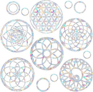 バルコニー用オフィスガラスドア用レインボー効果静的粘着防止窓デカール鳥窓ストライク防止ステッカー - Product Image 6