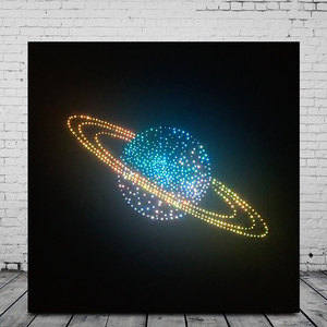 All'ingrosso Custom RGB LED in fibra ottica da parete Art-decorazioni in tela <span class=keywords><strong>animali</strong></span> con telecomando che cambia colore - Product Image 2