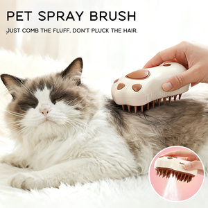فرشاة بخار محمولة مطورة حديثًا قابلة لإعادة الشحن ABS للقطط فعالة لتدليك الحيوانات الأليفة وإزالة شعر التنظيف بخاخ ماء للقطط - Product Image 4