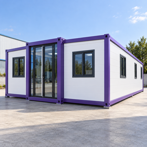 Vente directe usine – <span class=keywords><strong>Villa</strong></span> préfabriquée mobile de haute qualité en acier extensible de 20 pieds, 2 chambres, bureau et cuisine intégrés - Product Image 1