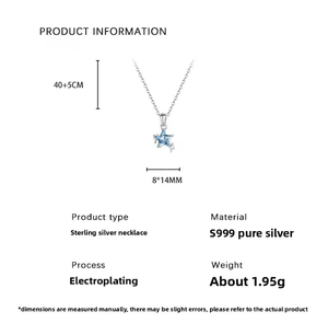 Ocean Star S999 <span class=keywords><strong>collier</strong></span> pendentif en <span class=keywords><strong>argent</strong></span> pur pour femmes usine en gros frais mer bleu verre mode <span class=keywords><strong>collier</strong></span> mariages à la mode - Product Image 6
