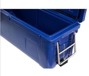 Hộp giữ nhiệt di động OEM 200L, hộp đá giữ lạnh bằng nhựa PE lớn có bánh xe, dùng cho đi bộ đường dài, bảo quản thực phẩm, du lịch - Product Image 6