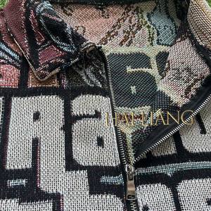 Giacca in Tessuto Tapestry di Alta Qualità per Uomo, Stile Streetwear, con Cerniera, Personalizzabile - Product Image 4