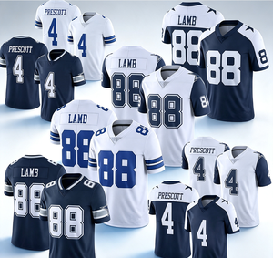 Camisetas de Fútbol Americano de los <span class=keywords><strong>Dallas</strong></span> Cowboys, Número 4 Prescott, 88 Lamb, 11 Parsons, Camiseta Bordada del Equipo de Fútbol Americano - Product Image 1