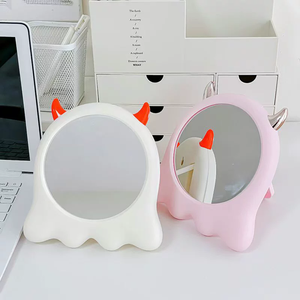 Mignon petit diable miroir de <span class=keywords><strong>maquillage</strong></span> de bureau qui peut être accroché ou érigé léger <span class=keywords><strong>maquillage</strong></span> de luxe pour filles miroir usine en gros - Product Image 2