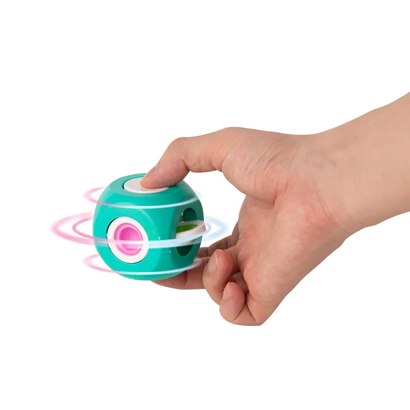 Hot sale new fidget bubble toys 3D magic rainbow fidget spinner puzzle spinning top